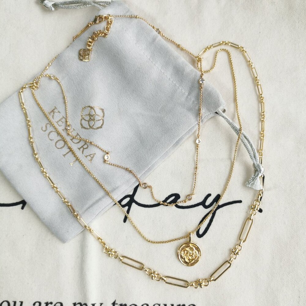 Kendra Scott Necklace - Medallion Coin - Gold - Picture 3 of 4